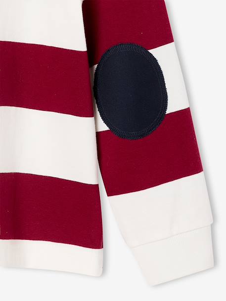 Polo Rayures Fils-Teints Garçon bordeaux 5 - vertbaudet enfant 