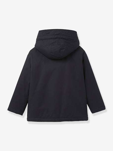 Parka courte fille doublée léopard encre 2 - vertbaudet enfant 