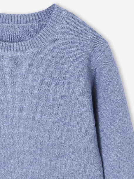 Pull en maille mousseuse garçon blanc chiné+bleu chiné 7 - vertbaudet enfant 
