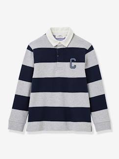 -Polo-rugby rayé garçon coton biologique