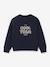 Sweat Cool Team Fille tissu Liberty coton biologique marine+vert d'eau 1 - vertbaudet enfant 