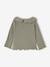 T-shirt bébé manches longues avec collerette brodée écru+kaki 7 - vertbaudet enfant 