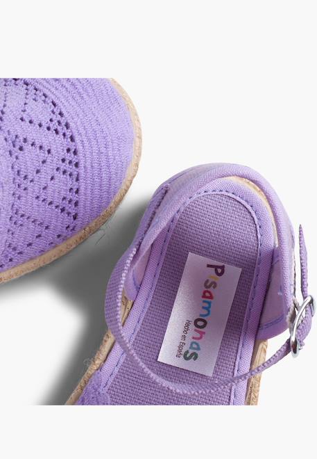 Espadrilles brodées à boucle Blanc+Bleu marine+Écru+Lilas+Rose 24 - vertbaudet enfant 