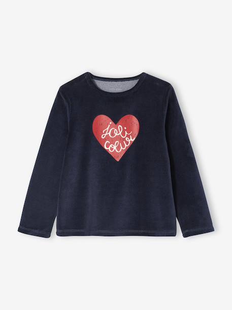 Lot 2 pyjamas fille velours coeurs écru 4 - vertbaudet enfant 