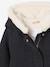 Manteau fille à capuche drap de laine anthracite+beige chiné 9 - vertbaudet enfant 
