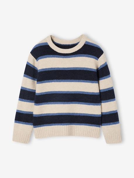 Pull Mousseux Garçon blanc chiné 3 - vertbaudet enfant 