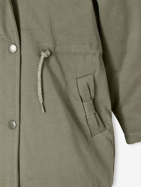 Parka fille à capuche romantique marine+vert 15 - vertbaudet enfant 
