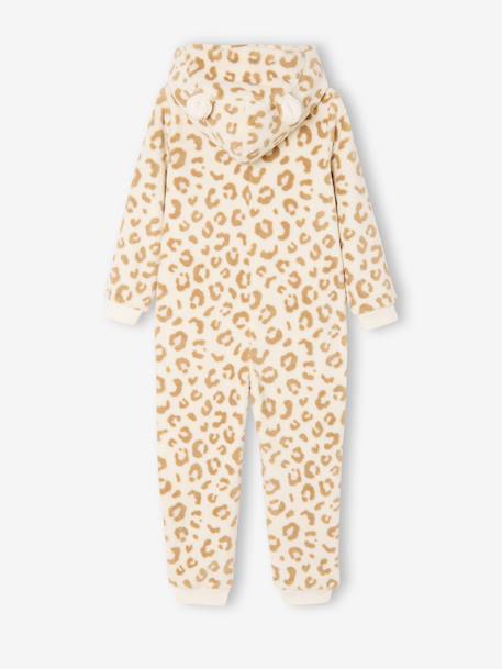 Surpyjama fille sherpa léopard beige 2 - vertbaudet enfant 