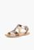 Sandales cuir lisse métallisées Argent+Bronze+Plomb 14 - vertbaudet enfant 