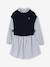 Robe-chemise fille effet 2 en 1 écru+gris chiné+marine 11 - vertbaudet enfant 