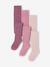 Lot de 3 paires de collants fille lot encre+Lot gris chiné moyen+marine+prune+rose poudré+vieux rose 12 - vertbaudet enfant 