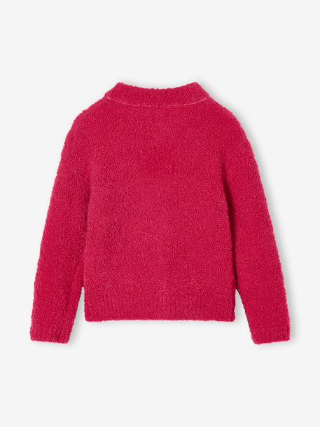 Gilet fille en bouclettes fuchsia 3 - vertbaudet enfant 
