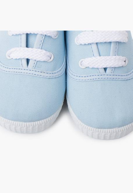 Baskets enfant avec lacets Blanc+Bleu marine+Ciel clair 18 - vertbaudet enfant 