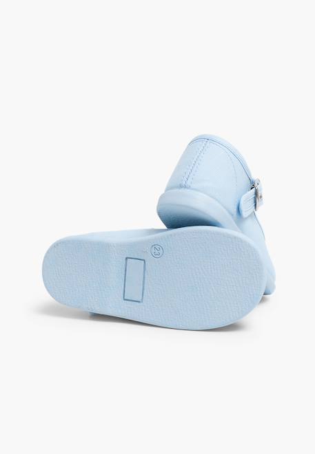 Salomés en toile avec fermeture à boucle Aigue-marine+Bleu marine+Brun+Ciel clair+Écru+Gris+Jaune citron+Rouge 20 - vertbaudet enfant 