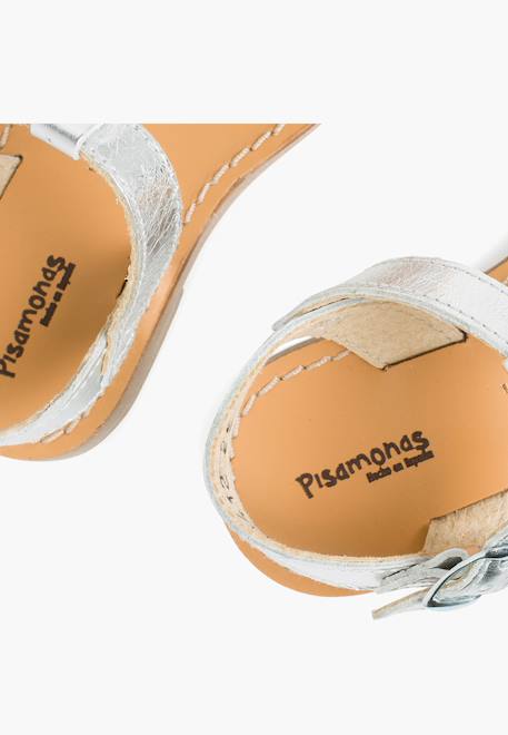 Sandales cuir lisse métallisées Argent+Bronze+Plomb 6 - vertbaudet enfant 