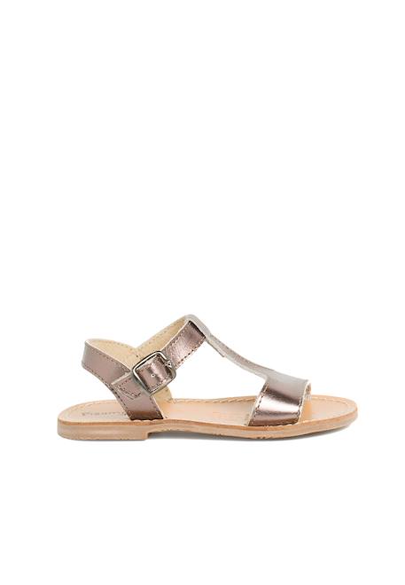 Sandales cuir lisse métallisées Argent+Bronze+Plomb 13 - vertbaudet enfant 