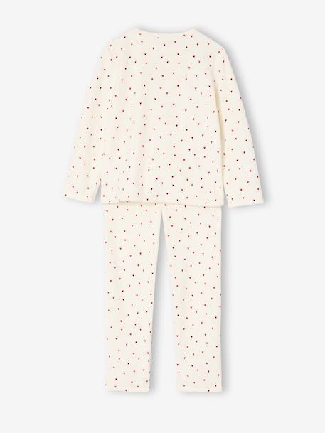 Lot 2 pyjamas fille velours coeurs écru 7 - vertbaudet enfant 
