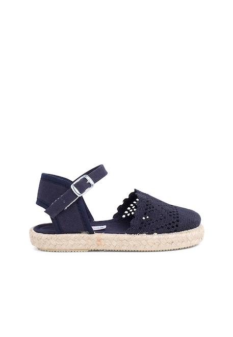 Espadrilles brodées à boucle Blanc+Bleu marine+Écru+Lilas+Rose 7 - vertbaudet enfant 