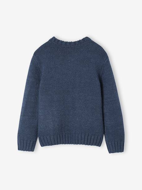 Pull torsades garçon bleu foncé 3 - vertbaudet enfant 