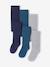Lot de 3 paires de collants fille lot encre+Lot gris chiné moyen+marine+prune+rose poudré+vieux rose 6 - vertbaudet enfant 