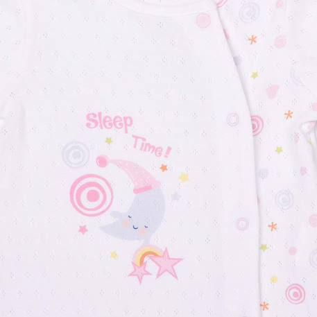 Ensemble t-shirt et short bébé en coton bio sleep time Rose 2 - vertbaudet enfant 