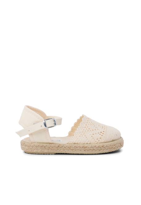 Espadrilles brodées à boucle Blanc+Bleu marine+Écru+Lilas+Rose 13 - vertbaudet enfant 