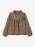 Blouse fille gaze de coton motif zébré chocolat 3 - vertbaudet enfant 