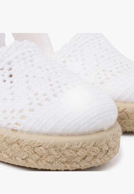 Espadrilles brodées à boucle Blanc+Bleu marine+Écru+Lilas+Rose 6 - vertbaudet enfant 