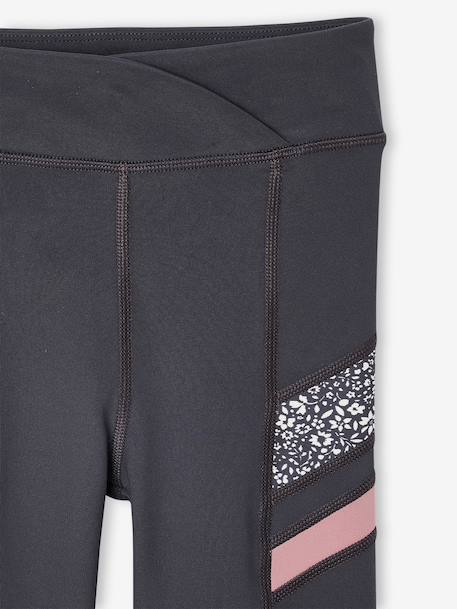 Legging technique sport fille bandes côté anthracite 3 - vertbaudet enfant 