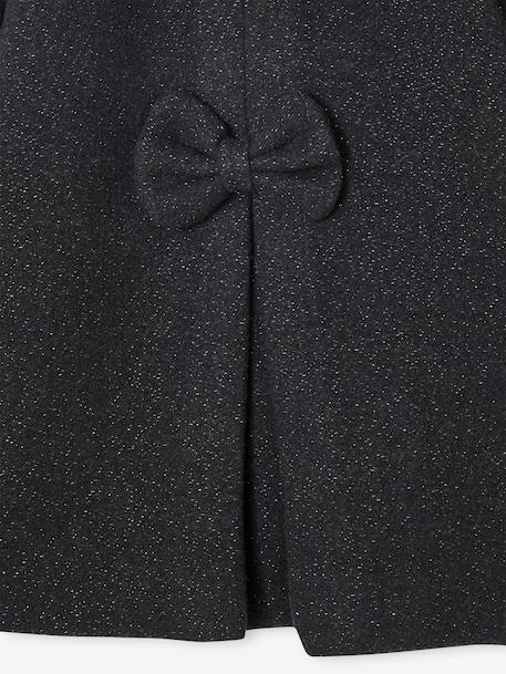 Manteau fille à capuche drap de laine anthracite+beige chiné 8 - vertbaudet enfant 
