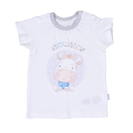 Ensemble t-shirt et short bébé en coton bio milk Écru 2 - vertbaudet enfant 