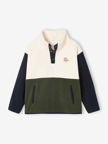 Sweat polaire garçon manches longues vert 4 - vertbaudet enfant 