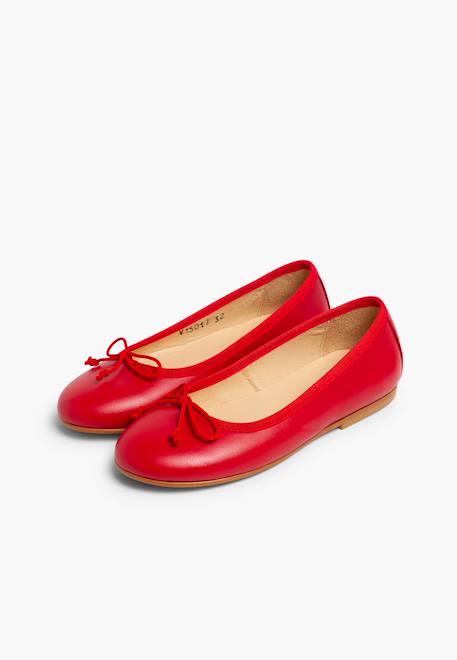 Ballerines de couleurs pour fille  en cuir Argent+Bleu marine+Rouge 15 - vertbaudet enfant 