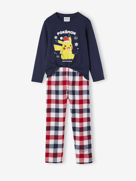 Pyjama de Noël garçon Pokemon marine/carreaux 1 - vertbaudet enfant 