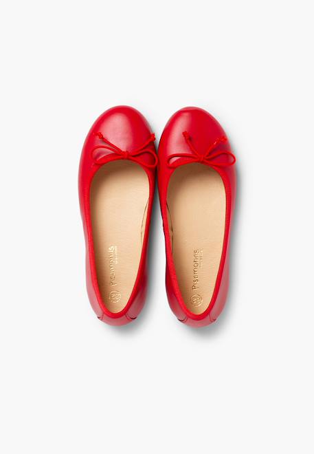 Ballerines de couleurs pour fille  en cuir Argent+Bleu marine+Rouge 16 - vertbaudet enfant 