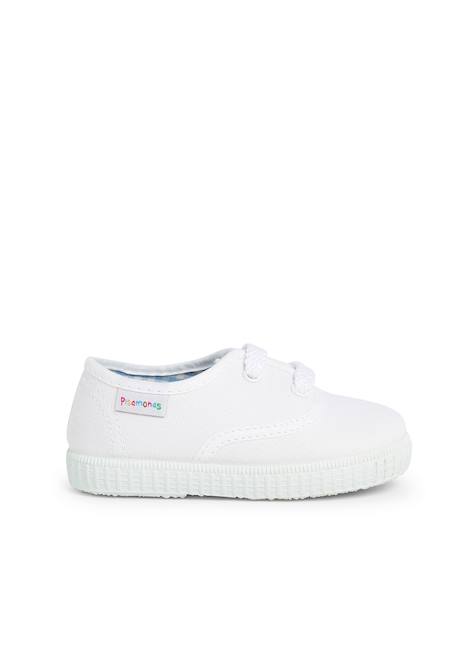 Baskets enfant avec lacets Blanc+Bleu marine+Gris+Rouge 1 - vertbaudet enfant 