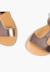 Sandales cuir lisse métallisées Argent+Bronze+Plomb 18 - vertbaudet enfant 