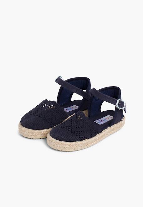 Espadrilles brodées à boucle Blanc+Bleu marine+Écru+Lilas+Rose 10 - vertbaudet enfant 