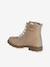 Bottines enfant fille zippées et lacets élastiqués rose nude 3 - vertbaudet enfant 