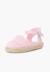 Espadrilles brodées à boucle Blanc+Bleu marine+Écru+Lilas+Rose 26 - vertbaudet enfant 