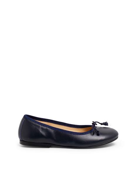 Ballerines de couleurs pour fille  en cuir Argent+Bleu marine+Rouge 7 - vertbaudet enfant 