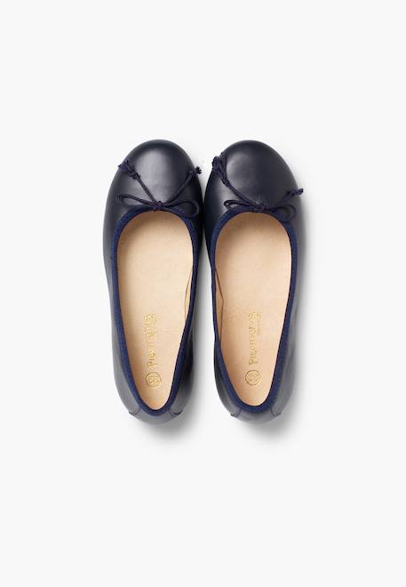 Ballerines de couleurs pour fille  en cuir Argent+Bleu marine+Rouge 11 - vertbaudet enfant 