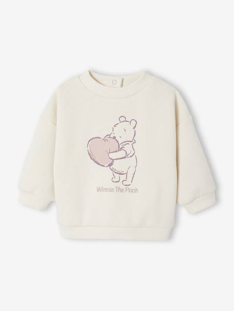 Ensemble Disney Winnie l'ourson bébé sweat molleton + legging velours vanille/rose 2 - vertbaudet enfant 