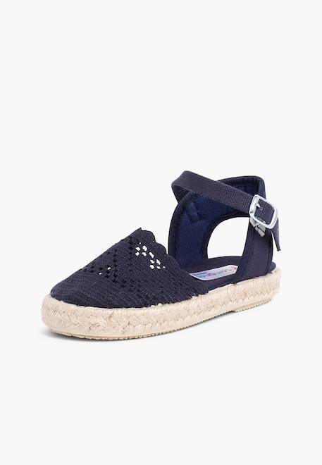 Espadrilles brodées à boucle Blanc+Bleu marine+Écru+Lilas+Rose 8 - vertbaudet enfant 