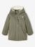 Parka fille à capuche romantique marine+vert 11 - vertbaudet enfant 