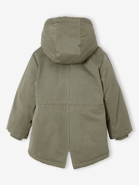 Parka fille à capuche romantique marine+vert 13 - vertbaudet enfant 