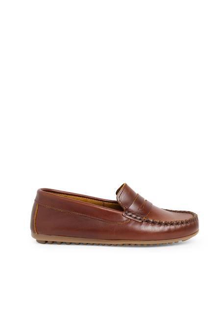 Mocassins en cuir Bleu marine+Marron 7 - vertbaudet enfant 