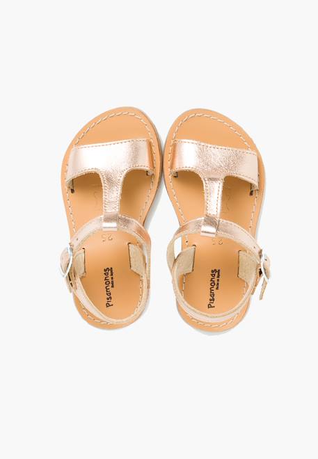 Sandales cuir lisse métallisées Argent+Bronze+Plomb 11 - vertbaudet enfant 