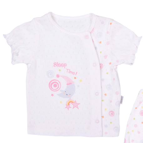 Ensemble t-shirt et short bébé en coton bio sleep time Rose 3 - vertbaudet enfant 
