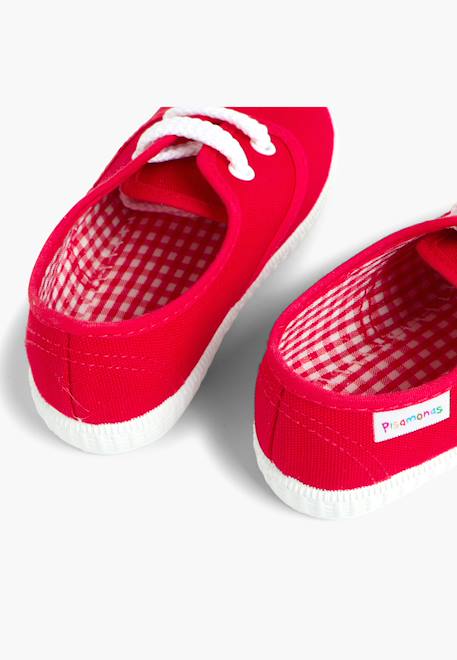 Baskets enfant avec lacets Blanc+Bleu marine+Gris+Rouge 24 - vertbaudet enfant 